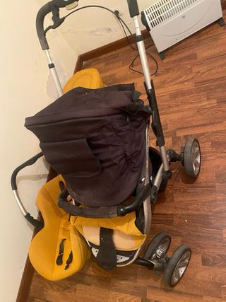 Carrito y Silla Bebé Amarillo