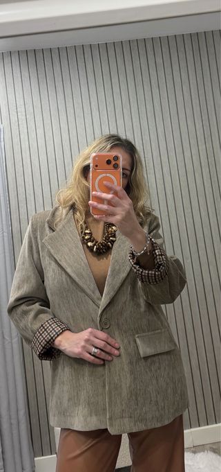Blazer Beige y Marrón