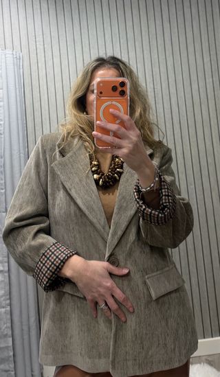 Blazer Beige y Marrón