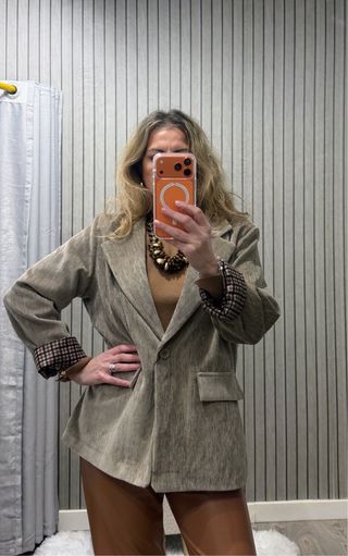 Blazer Beige y Marrón