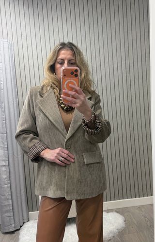Blazer Beige y Marrón