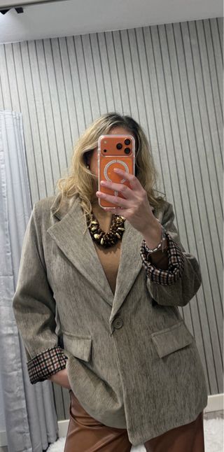 Blazer Beige y Marrón