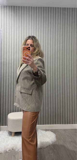 Blazer Beige y Marrón