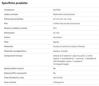 Forbici Potatura Elettriche con 2 Batterie