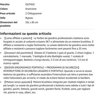 Forbici Potatura Elettriche con 2 Batterie