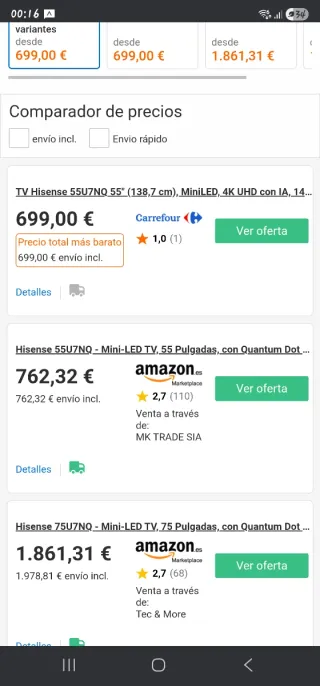 TV Hisense 55u7nq ps5 pro