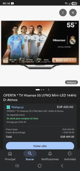 TV Hisense 55u7nq ps5 pro