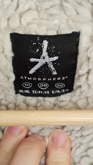 Abrigo borrego y antelina marrón