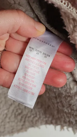 Abrigo borrego y antelina marrón