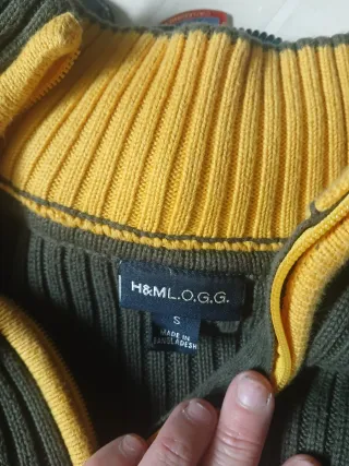 Maglione H&M Uomo Verde/Giallo Tg S