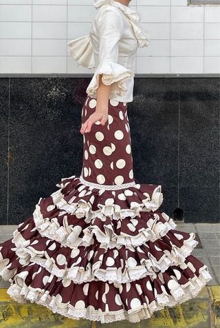 Traje de Flamenca Campero Talla 34 elastico