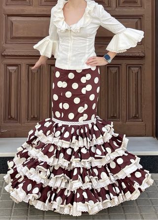 Traje de Flamenca Campero Talla 34 elastico