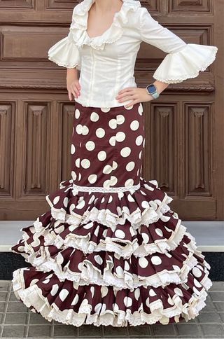 Traje de Flamenca Campero Talla 34 elastico