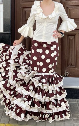 Traje de Flamenca Campero Talla 34 elastico
