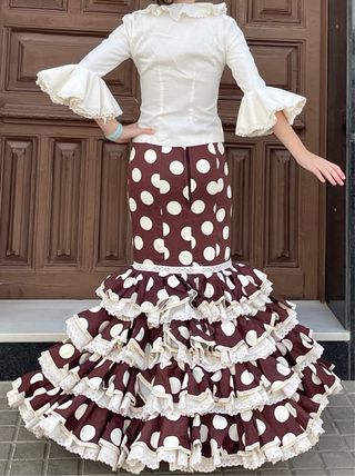 Traje de Flamenca Campero Talla 34 elastico