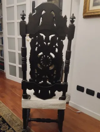 Sedia Italiana Neo-Rinascimentale Fine '800