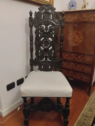 Sedia Italiana Neo-Rinascimentale Fine '800