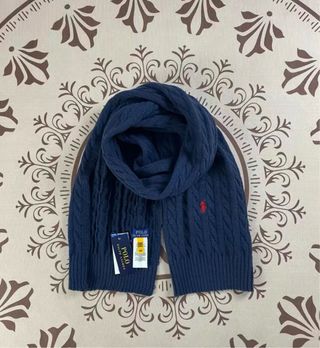 Bufanda Polo Ralph Lauren Azul Cable Knit