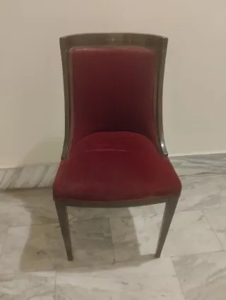 Coppia poltroncine vintage ciliegio e velluto