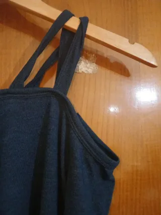 Jersey fino manga larga azul marino