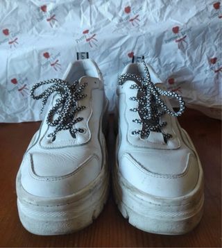 Zapatillas deportivas plataforma blancas
