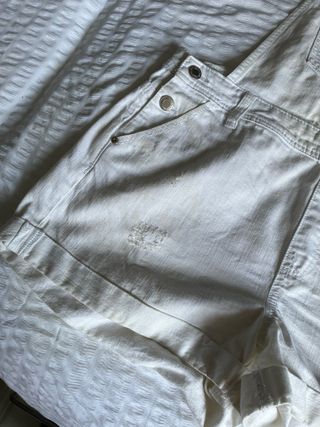 Peto corto blanco vaquero