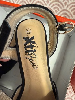 Xti Sandalias Tacón Mujer Talla 40 Negro