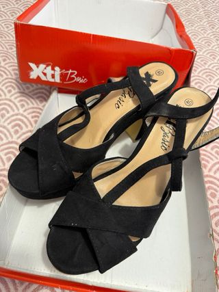 Xti Sandalias Tacón Mujer Talla 40 Negro