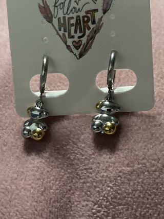 Pendientes Oso acero inoxidable
