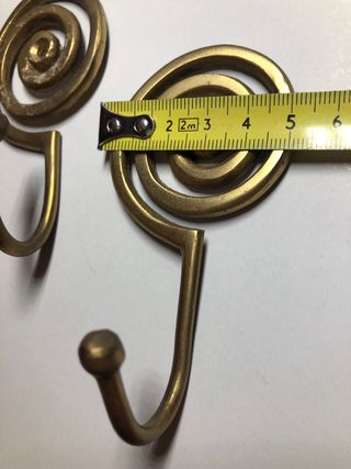 2 Ganchos Espiral Latón