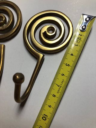 2 Ganchos Espiral Latón