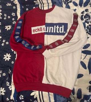 Sudadera Ecko Unltd. Bicolor Rojo/Blanco