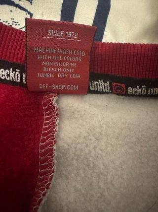 Sudadera Ecko Unltd. Bicolor Rojo/Blanco