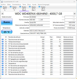 Lote 4 Discos Duros 4TB WD40EFAX