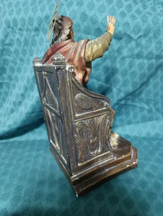 Sagrado Corazón de Jesús en trono 35cm