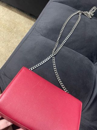 Bolso YSL Rojo Piel con Cadena