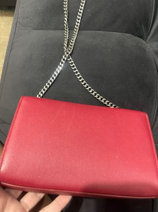 Bolso YSL Rojo Piel con Cadena