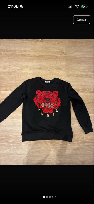 Sudadera para niños Kenzo Negra con Logo Tigre
