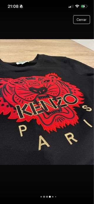 Sudadera para niños Kenzo Negra con Logo Tigre