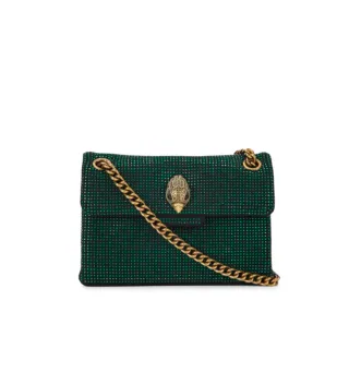 Bolso Kurt Geiger Verde y Dorado con cristales