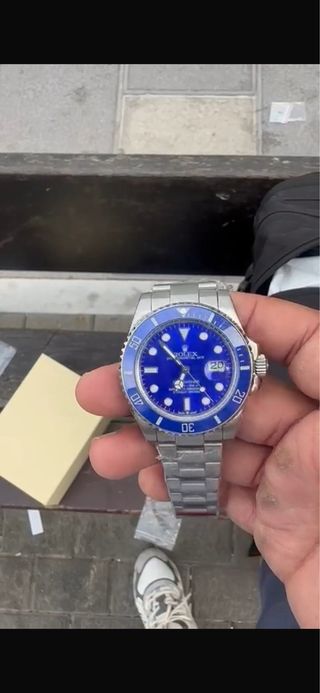 Rolex Submariner Azul y Plateado