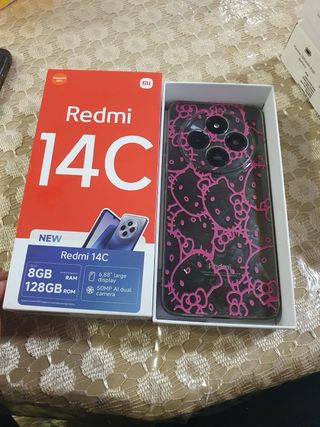 Xiaomi Redmi 14C Negro con funda Hello Kitty