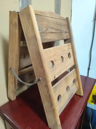 Botellero madera y metal