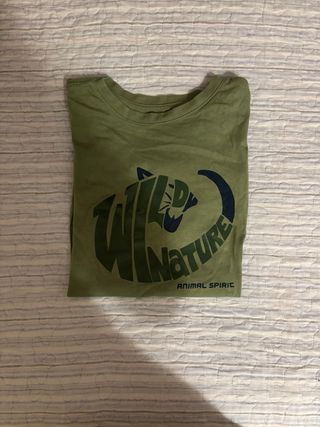 Maglietta verde Wild Nature per bambini