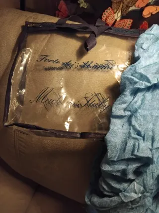 Sciarpa donna in fibra di bambù blu