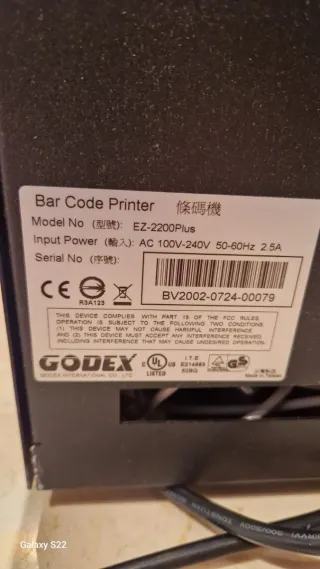 Impresora Godex Plus EZ-2200 Negra