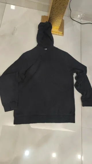 Felpa con cappuccio Calvin Klein nera