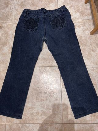 Pantalón CANDA azul marino con bordado