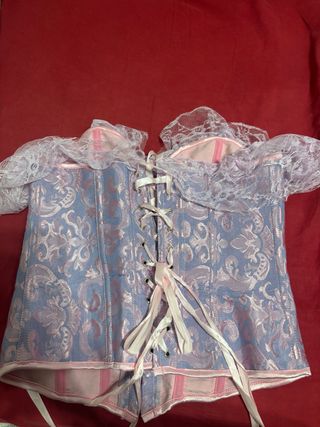 Corsé de disfraz morado y rosa