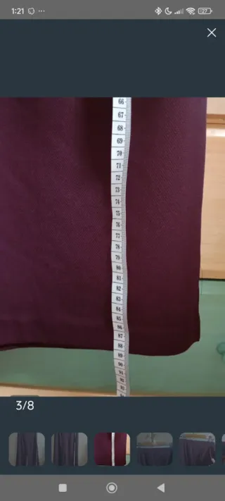 Conjunto de pantalón berenjena y tres blusas marca